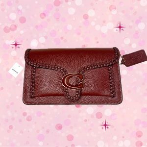 ❤️ NWT Maroon Red Coach Tabby Purse with Braided Detail ❤️